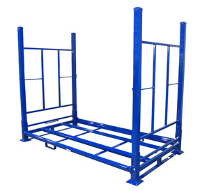 भारी शुल्क पाउडर लेपित गोदाम फोल्डेबल स्टैकिंग ट्रक टायर रैक - Product Image 1
