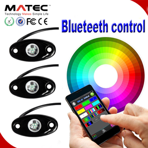 RGB ứng dụng xe dẫn ánh sáng đá 9-36V <span class=keywords><strong>LED</strong></span> underglow 4/6/8/12 vỏ đèn đá cho xe tải offroad - Product Image 2