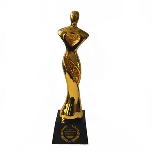 Kristall Trophäe benutzer definierte vergoldete Oscar Trophäe/Metall Figur Oscar Trophäe Mitarbeiter Souvenir Wettbewerb Sport Award