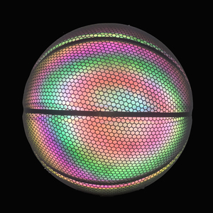 Nueva arrival you Rainbow reflective street performance <span class=keywords><strong>baseketball</strong></span> - Product Image 5