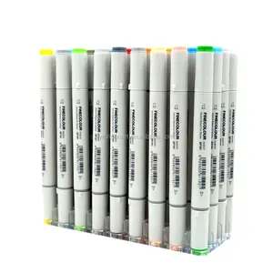 Caneta marcadora colorida, caneta marcadora colorida à base de álcool, 36 48, 60 e 72 cores, manga, para desenho