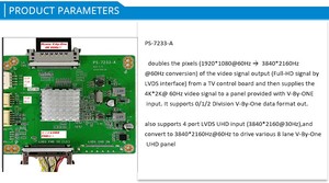 Placa controladora LCD LVDS de buena calidad, placa de transferencia de PS-7233-<span class=keywords><strong>A</strong></span> 2K <span class=keywords><strong>a</strong></span> 4K <span class=keywords><strong>V</strong></span> por una interfaz de placa adaptadora - Product Image 4