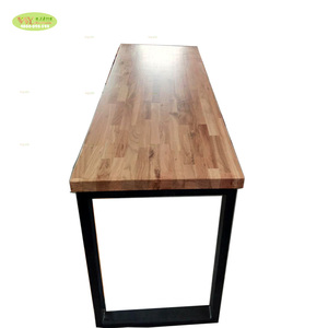 Tavolo da Pranzo <span class=keywords><strong>in</strong></span> <span class=keywords><strong>Legno</strong></span> Americano / Tavolo da Pranzo <span class=keywords><strong>in</strong></span> <span class=keywords><strong>Legno</strong></span> di Ferro Ciliegio/Quercia <span class=keywords><strong>con</strong></span> Gambe <span class=keywords><strong>in</strong></span> Metallo - Product Image 2