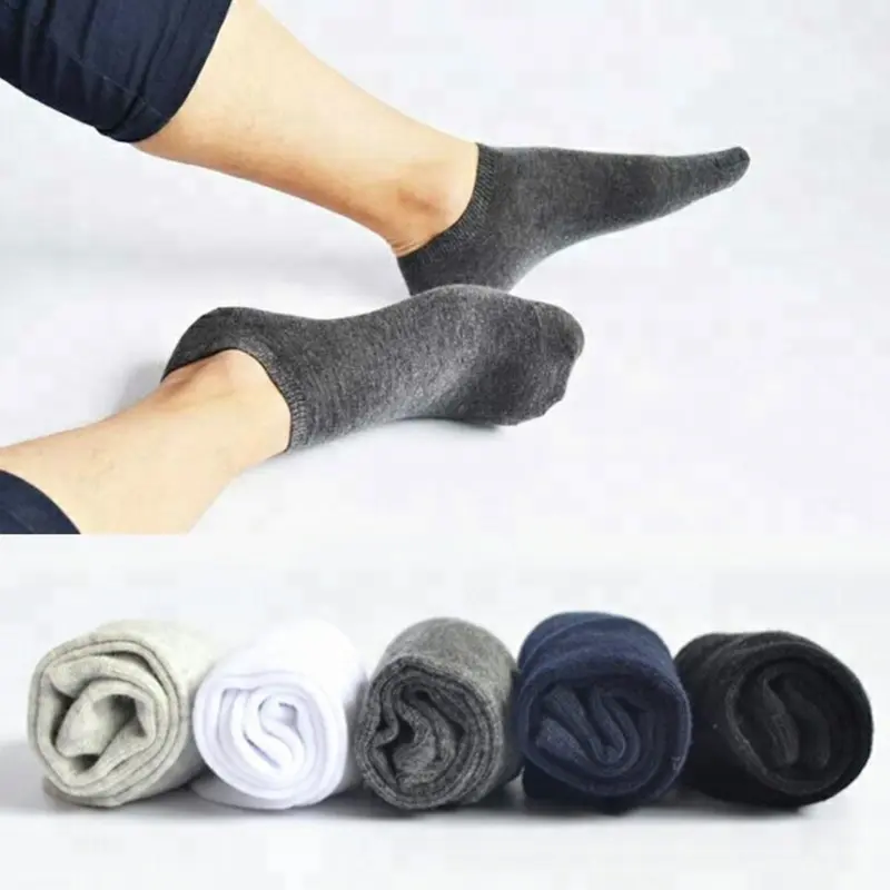 Мужские 100% хлопковые однотонные короткие чулочно-носочные изделия и мягкие дышащие Стандартные носки женские повседневные спортивные Socken
