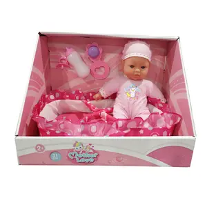 Boneka Bayi 31Cm Boneka Pembawa Lembut Terlahir Kembali, Boneka Hadiah Anak-anak Perempuan dengan Aksesori