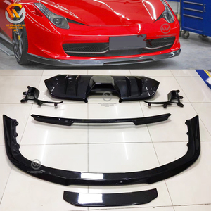 Auto Carbone Avant lip Splitter Kit Carrosserie Fit Pour 10-14 <span class=keywords><strong>Ferrari</strong></span> F458 Arrière Diffuseur Et Spoiler - Product Image 5