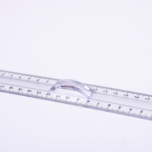 Kostenlose Probe Großhandel billig klar 20cm Kunststoff Lineale mit Griff - Product Image 2
