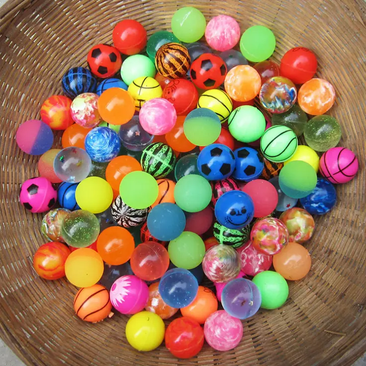 Bola hinchable de colores, sólida, alta pelota de goma que rebota, barata, 2018