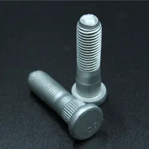 Boulons de roue M12-1.25 métriques en titane pour entretoises de jantes, avec col moleté 1/2''-20 et tête <span class=keywords><strong>plate</strong></span> UNF, pour remorque - Product Image 1