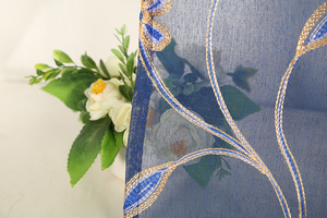 Ready Made Doppio Strato di Ricamo Floreale <span class=keywords><strong>Tende</strong></span> per Windows Tasca Asta di Tenda di Trasporto di <span class=keywords><strong>Tulle</strong></span> - Product Image 6
