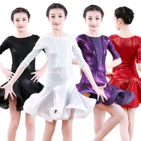 Professional Latin Dance Dress for Kids, Costumes for Girls