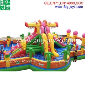 gran patio de recreo doble cocodrilo,parque infantil inflable de los niños <span class=keywords><strong>en</strong></span> venta 2014 - Product Image 1