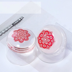 PinPai — tampons à ongles <span class=keywords><strong>en</strong></span> <span class=keywords><strong>silicone</strong></span> souple, pointe double, strass, couleur claire, art de manucure et de pédicure - Product Image 4