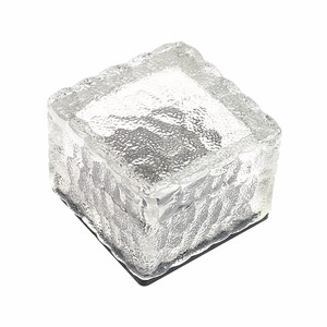 Cube lumineux solaire étanche pour l'extérieur, lumière en forme de brique de verre, glace, éclairage d'extérieur, idéal pour un jardin ou un sentier, 10 unités - Product Image 6