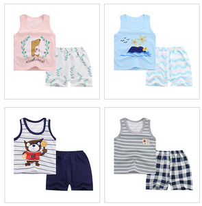 Fresco carino casual senza maniche pantaloncini vestito vendita a buon mercato vestiti coreani per bambini all'ingrosso <span class=keywords><strong>abbigliamento</strong></span> per bambini 2018 - Product Image 3