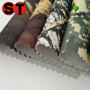 Tissu 75D Pongee enduit PVC imperméable 100% polyester imprimé <span class=keywords><strong>camouflage</strong></span> 280 g/m² pour imperméables, housses de siège auto et rideaux - Product Image 1
