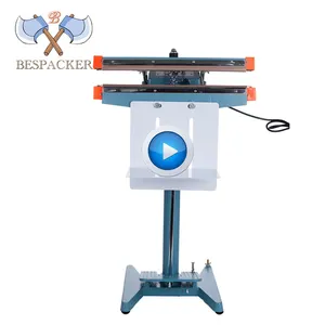 Bespacker PFS-350 çift mühürler tipi alüminyum vücut ayak mühürleyen sızdırmazlık makinesi için plastik torba