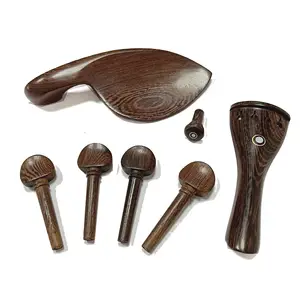 Pièces de violon en bois, piquet de violon 4/4, repose-menton, pont de violon pour accessoires d'instruments musicaux VS09