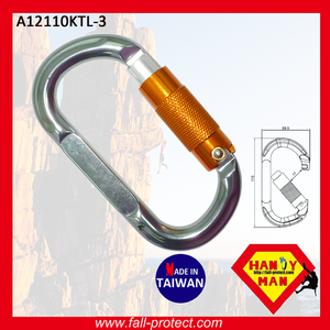 Mosquetón de Aluminio de Triple Bloqueo Superligero con Resistencia a la Rotura de 25KN - Product Image 3