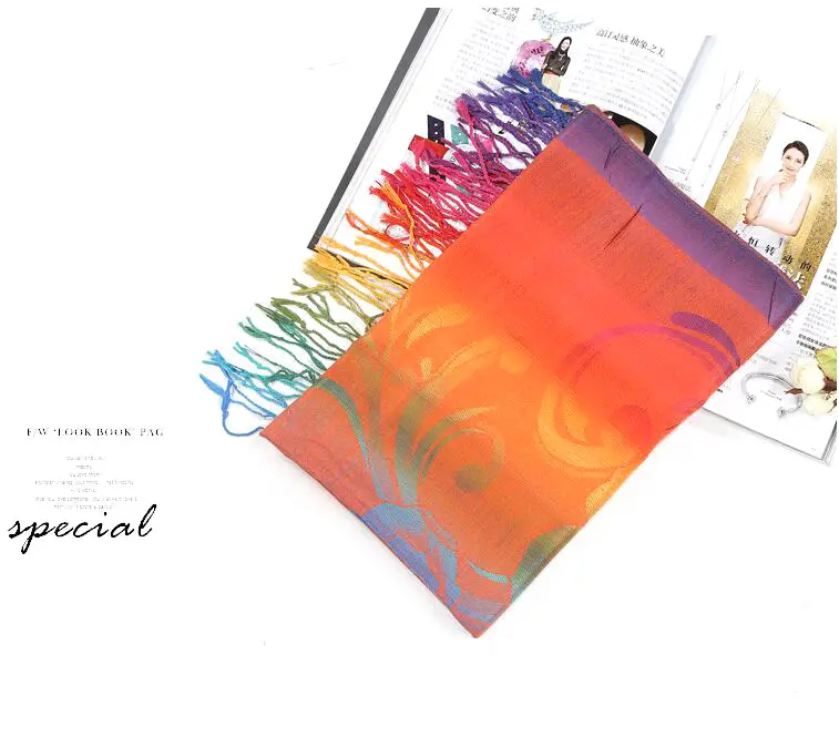 Custom Factory arcobaleno di colore ombre on-line all'ingrosso strutturato pashmina dello scialle della stola della sciarpa del hijab