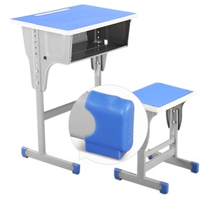 Bàn học đơn có thể điều chỉnh với băng ghế dự bị phong cách thiết kế công nghiệp vật liệu gỗ tùy chọn thân thiện với ngân sách cho sinh viên - Product Image 5