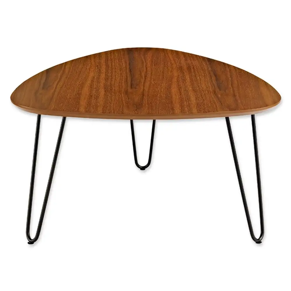 거실 가구 사이드 테이블을위한 현대 삼각형 목재 및 금속 커피 테이블 북유럽 커피 테이블