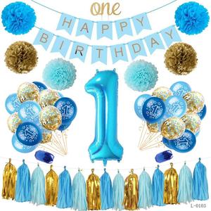 <span class=keywords><strong>Set</strong></span> di Decorazioni Blu per il Primo <span class=keywords><strong>Compleanno</strong></span> del Bambino - Product Image 3