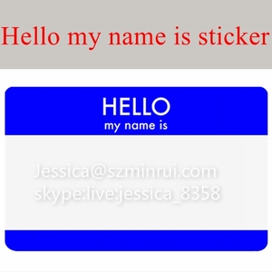 Hot Koop Hello Mijn Naam Is Stickers Afdrukken Vernietigbare Vinyl Eierschaal Graffiti Stickers Aangepaste Ontwerp Naam Tags - Product Image 4