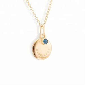 الأزياء والإكسسوارات 18k الذهب مطلي عملة قلادة السعادة قلادة النساء - Product Image 1