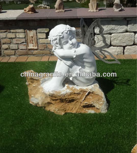 Estatua de Ángel de Tamaño Real en Mármol Blanco, Escultura Manual de Nuevo Diseño - Product Image 3