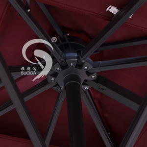 Paraguas de aluminio romano de techo doble cuadrado para exteriores - Product Image 2