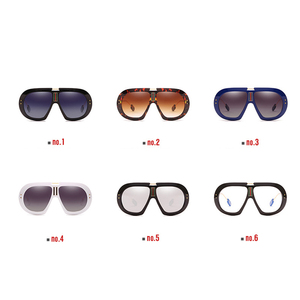 Jaspeer 2018 piloto de metal transparente plana sol sombra de gran tamaño una pieza cuadrada gafas de sol hombre - Product Image 6