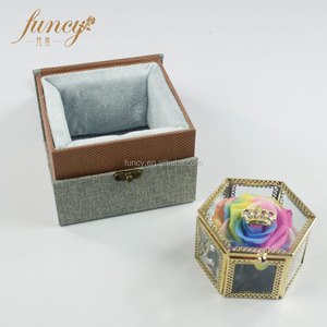 Rosa Eterna in Scatola Poligonale con Corona in Acrilico, Fiore Preservato per <span class=keywords><strong>Idee</strong></span> Regalo <span class=keywords><strong>di</strong></span> <span class=keywords><strong>San</strong></span> <span class=keywords><strong>Valentino</strong></span> - Product Image 6