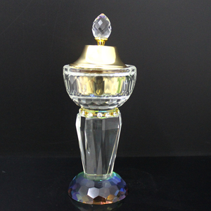 Nuevo diseño quemador de incienso de cristal con pequeño Diamante de cristal - Product Image 2