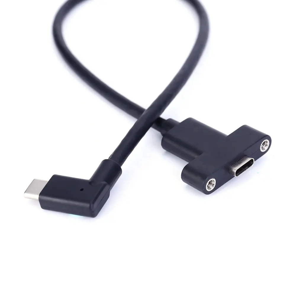 USB 3.1 Nam Nữ 90 độ Phải góc cạnh loại USB-C Bảng điều khiển gắn kết cáp mở rộng