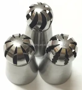 Russia Ball Shape Sphere Cream Stainless Steel Icing Piping Nozzles Pastry Decorating Tips Cake Cupcake Decorator Rose Tool