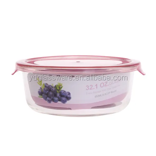 Kitchen Containers Glass Microwave Safe Cooking Houseware Kitchen Appliance Plastic Lid Glass Food Container