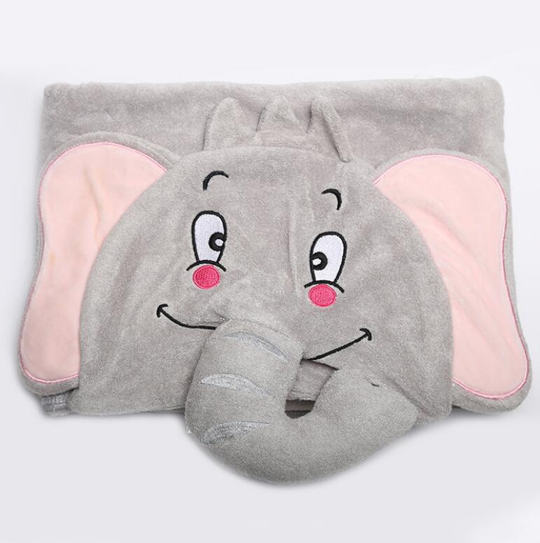 3D Животные Слон детский халат 100% хлопок унисекс дети с капюшоном халат