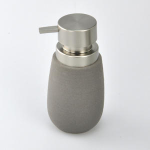 เครื่องจ่ายสบู่ทรงกลมกระบอกเซรามิกสีขาวราคาถูก - Product Image 2