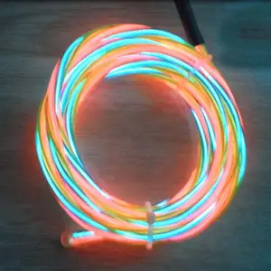 Multi kleur licht neon gloeiende elektroluminescerende el draad