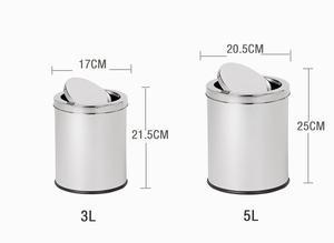 Modern Design Home Office Stainless Steel <strong>Swing</strong> Top Mini Waste <strong>Bin</strong> Table Mini Dust <strong>Bin</strong> - Product Image 3