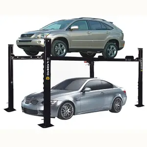 Black 4000kg 4 Post Car Lift Machine For Vehicle Wheel Alignment With CE Good Price Hydraulic 4 Post Car Lift