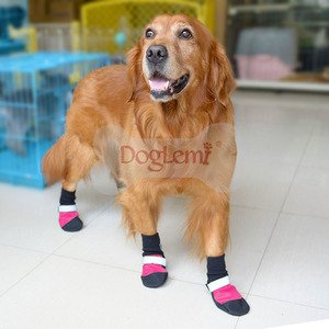 Doglemi थोक नरम 4 pcs/set आउटडोर अच्छा निविड़ अंधकार विरोधी स्लिप स्किड कुत्ता जूते कुत्ता जूते पालतू जूते - Product Image 6