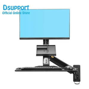 Mb32 Wall <span class=keywords><strong>Mount</strong></span> Workstation gas mùa xuân Cánh Tay Bàn Phím khay dễ dàng điều chỉnh 22-32 inch màn hình chủ ngồi đứng Tính năng sản phẩm kho - Product Image 6
