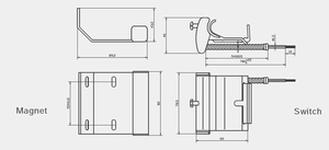 תקורה הר מגנטי קשר/מוסך דלת אזעקת חיישן BSD-3016 - Product Image 6