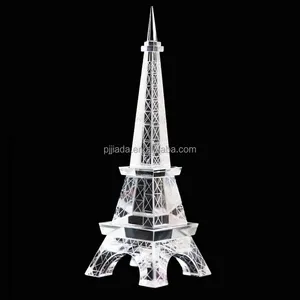 Torre eiffel de cristal romântico, venda quente, bonito, modelo de construção, para casamento, convidado, lembranças takeaway