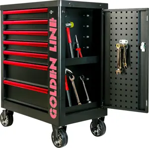 Muebles de la familia de la caja de herramientas de garaje carro de herramientas con juegos y ruedas
