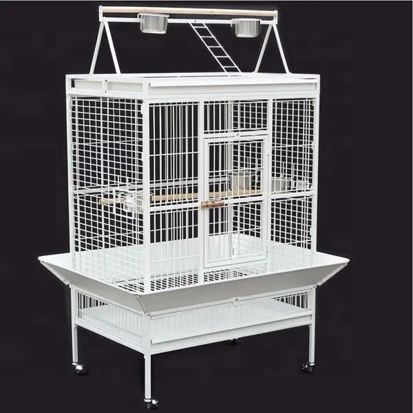 En Fer forgé Roulant Cage de Perroquet Avec Support