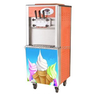 CT-BQL818A 2 + 1 saveurs Mixtes portable en acier inoxydable machine à crème glacée molle