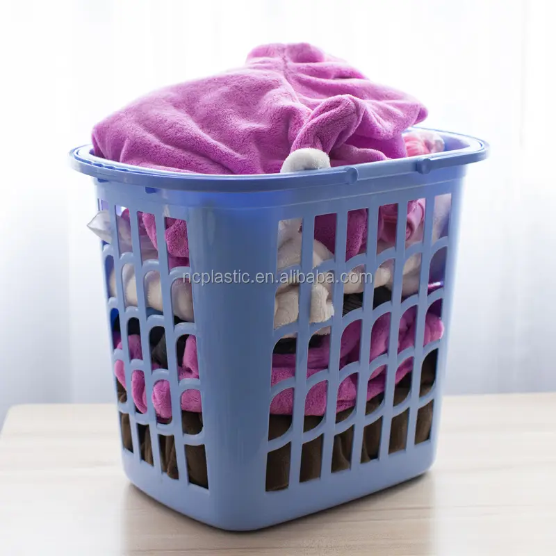 Plastic Large Laundry Basket Bin Linen Washing Storage Hamper